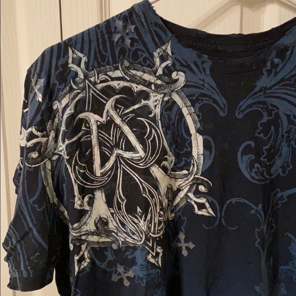 Blue Gradient Affliction Short Sleeve (M)